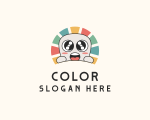 Colorful Amazed Kid Logo