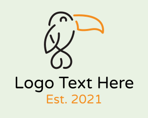 Wildlife Center - Happy Wild Toucan logo design