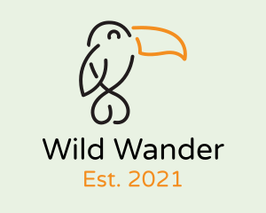 Happy Wild Toucan logo design