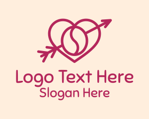 Shape - Coffee Cupid Heart logo design