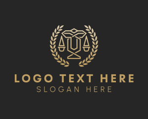 Notary - Legal Firm Wreath logo design