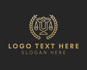 Court House - Legal Firm Wreath logo design