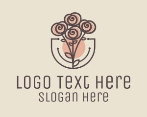Delicate - Rose Bouquet logo design