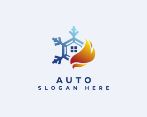 Snowflake Flame House Logo