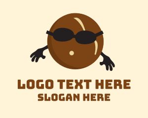 Brown Coconut Mascot Logo