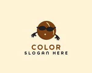 Tropical - Shiny Coconut Glasses logo design