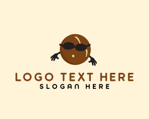 Brown - Shiny Coconut Glasses logo design