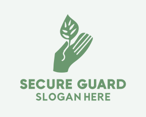 Silhouette Hand Seedling  Logo