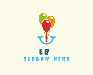Birthday Balloon Smile logo design