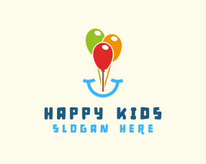 Birthday Balloon Smile logo design