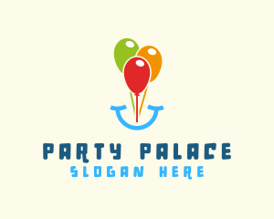 Birthday Balloon Smile logo design