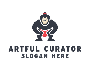 Japan Sumo Wrestler logo design