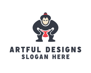 Japan Sumo Wrestler logo design