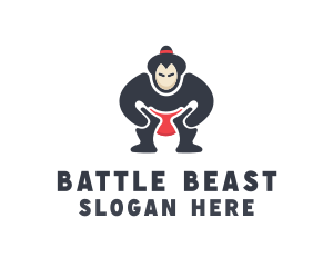 Fighter - Japan Sumo Wrestler logo design