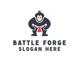 Fight - Japan Sumo Wrestler logo design