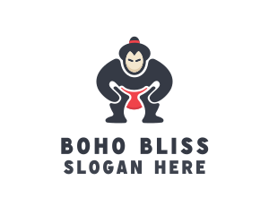 Japan Sumo Wrestler logo design