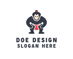 Japan Sumo Wrestler logo design