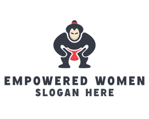 Japan Sumo Wrestler logo design