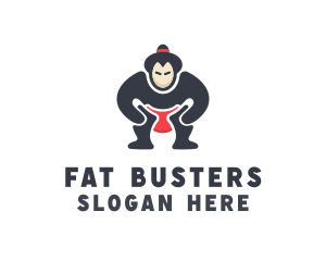 Fat - Japan Sumo Wrestler logo design