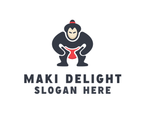 Japan Sumo Wrestler logo design