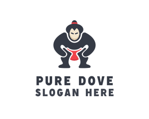 Japan Sumo Wrestler logo design