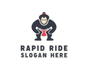 Japan Sumo Wrestler logo design