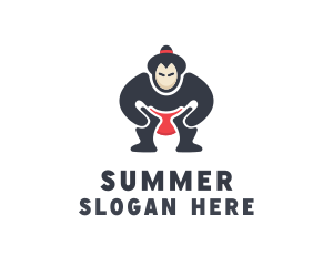 Japan Sumo Wrestler logo design