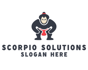 Japan Sumo Wrestler logo design