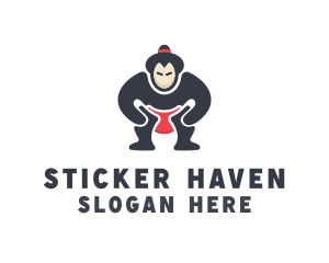 Japan Sumo Wrestler logo design