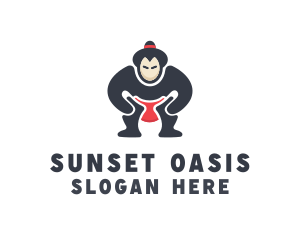 Japan Sumo Wrestler logo design