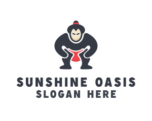 Japan Sumo Wrestler logo design