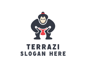 Japan Sumo Wrestler logo design