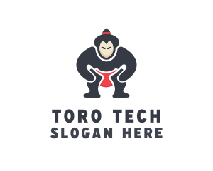 Japan Sumo Wrestler logo design