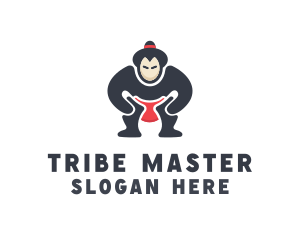 Japan Sumo Wrestler logo design