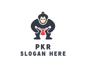 Japan Sumo Wrestler logo design