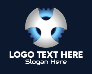 Online Gaming - 3D Cyber Gear logo design