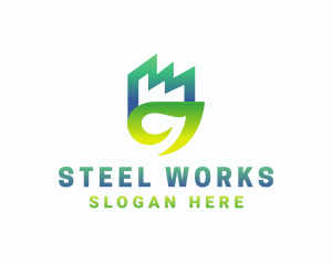 Eco Industrial Factory logo design