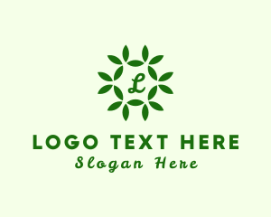 Leafy - Organic Leaf Wellness Spa logo design