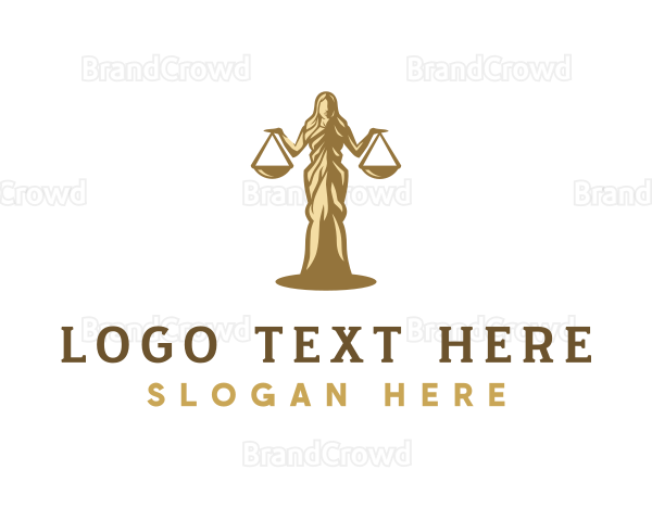 Woman Legal Scales Logo