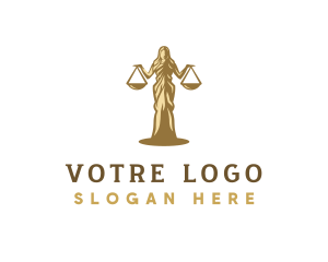 Woman Legal Scales Logo