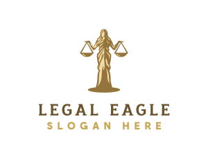 Lawmaker - Woman Legal Scales logo design