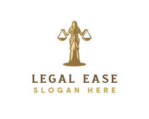 Woman Legal Scales logo design