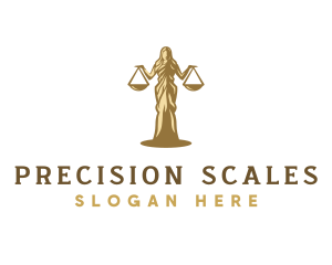 Woman Legal Scales logo design