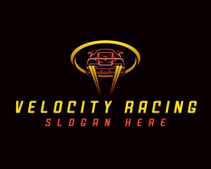 Sports Car Drag Racing logo design