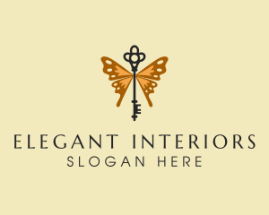 Elegant Wing Key logo design