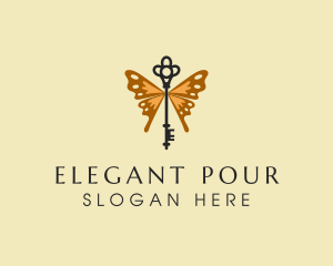 Elegant Wing Key logo design