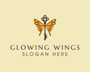 Elegant Wing Key logo design