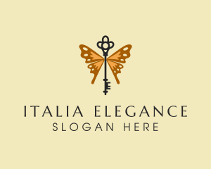 Elegant Wing Key logo design