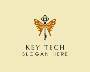 Elegant Wing Key logo design