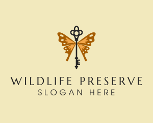 Taxidermy - Elegant Wing Key logo design